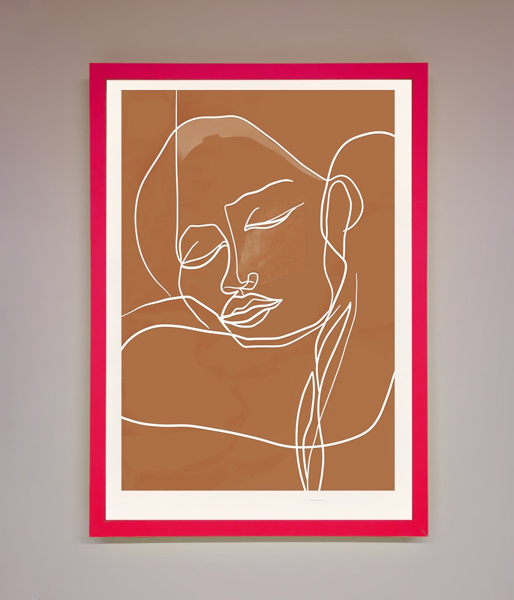 Sepia Lines Framed Wall Art - Zestio