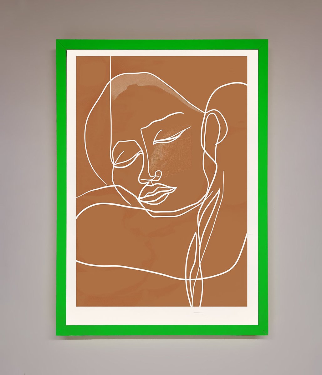 Sepia Lines Framed Wall Art - Zestio