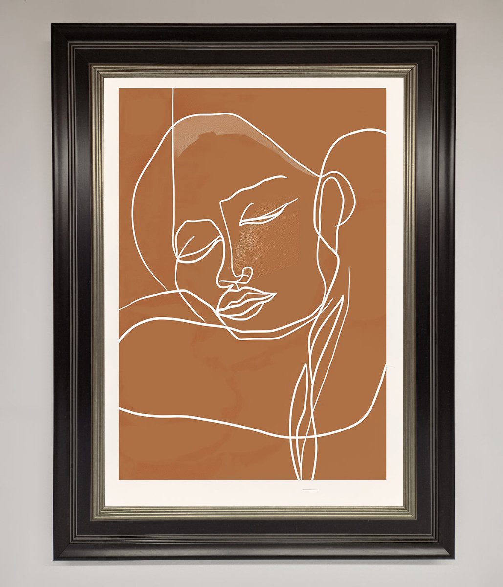 Sepia Lines Framed Wall Art - Zestio