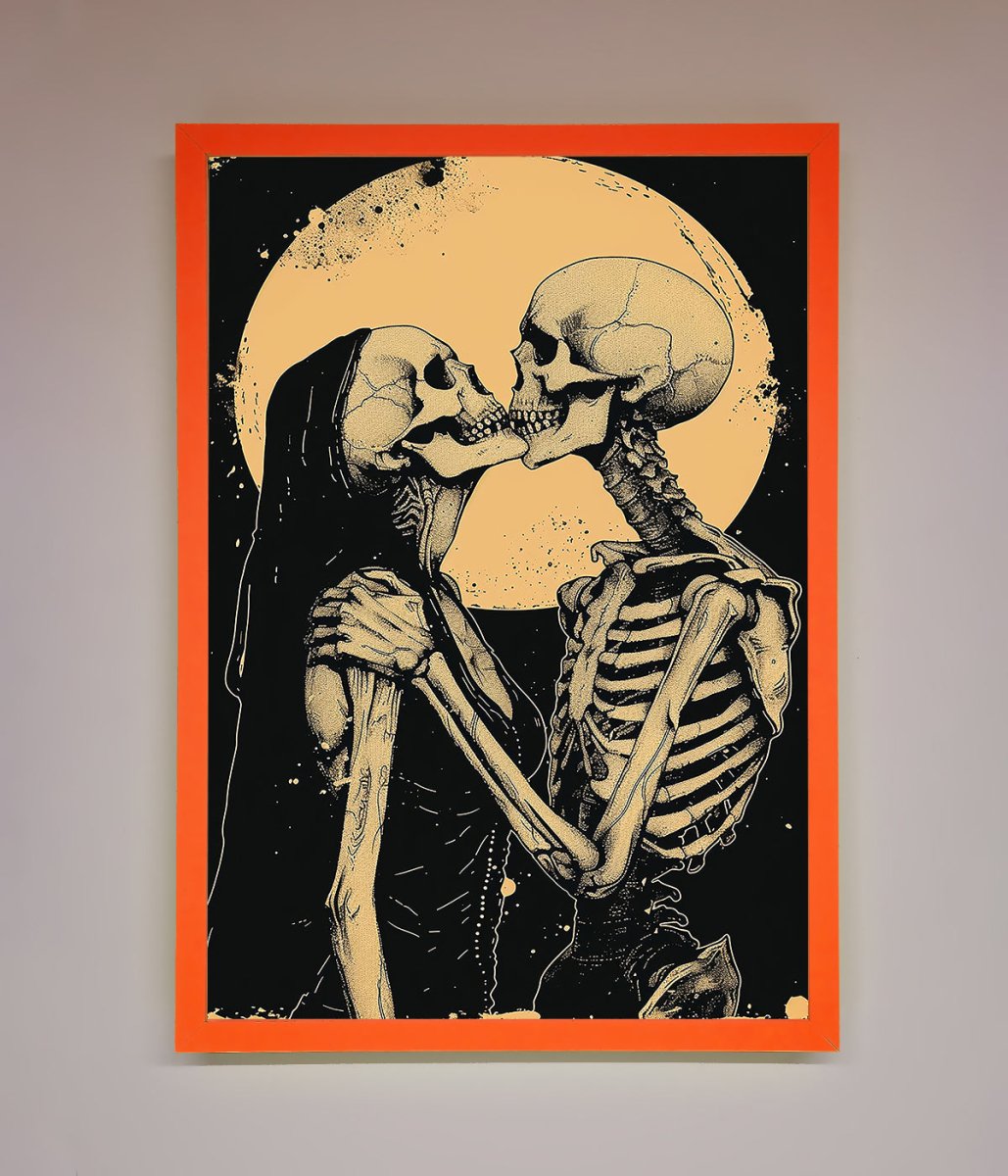 Skeleton Embrace Framed Poster - Zestio