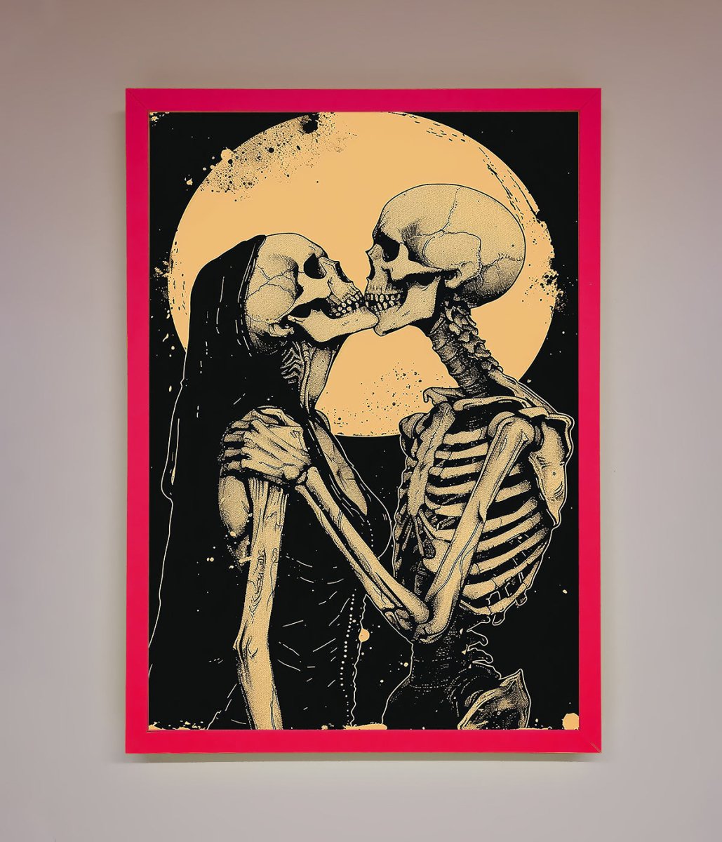 Skeleton Embrace Framed Poster - Zestio