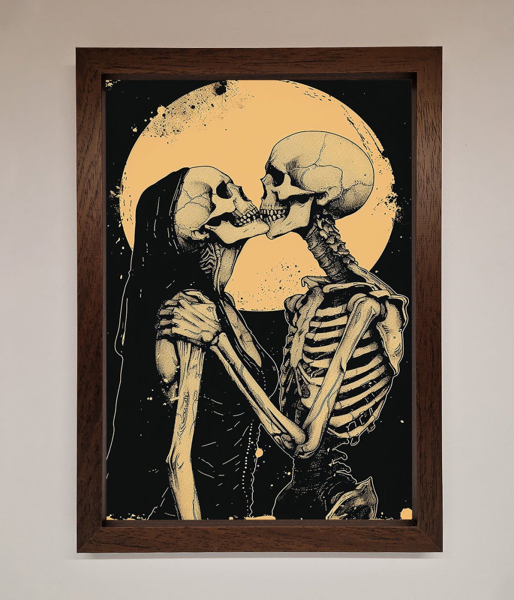 Skeleton Embrace Framed Poster - Zestio