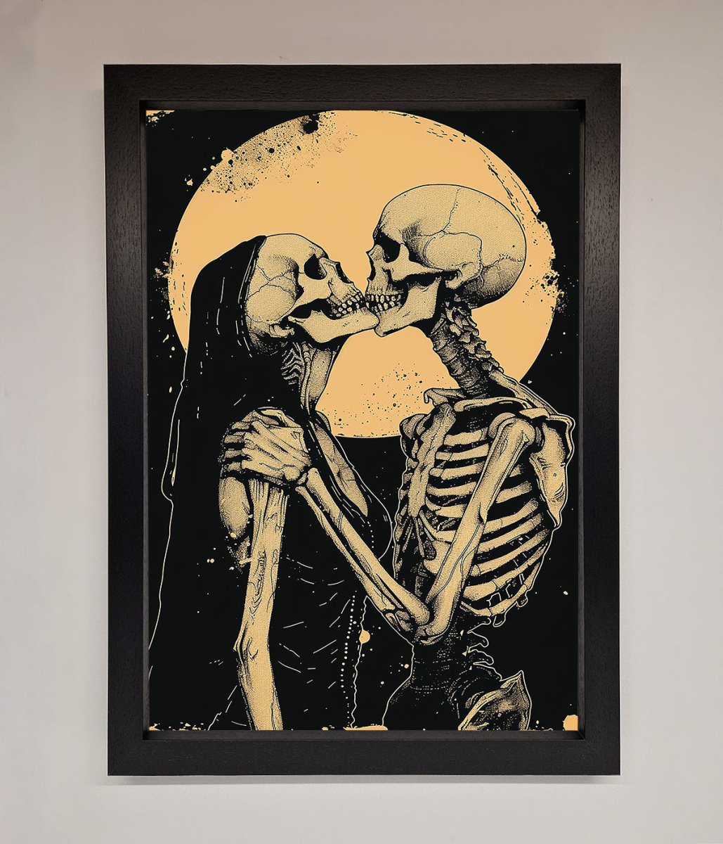 Skeleton Embrace Framed Poster - Zestio