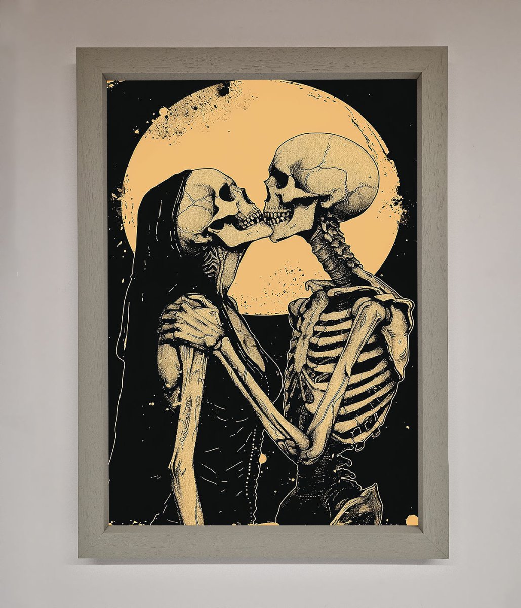 Skeleton Embrace Framed Poster - Zestio
