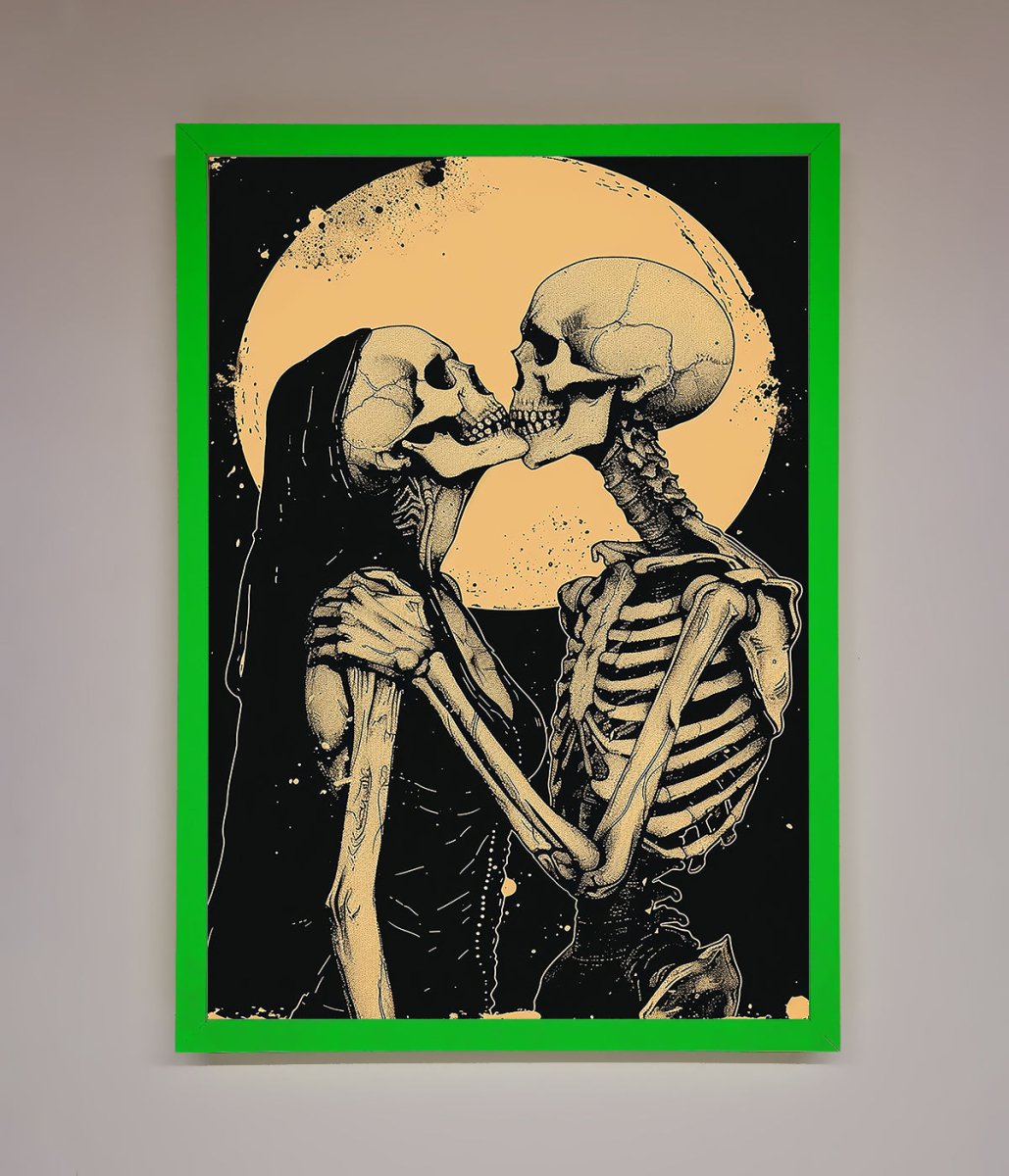 Skeleton Embrace Framed Poster - Zestio