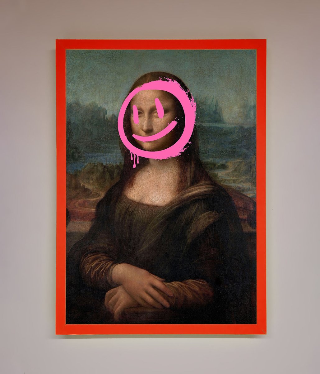 Smiley Mona Lisa Framed Print - Zestio