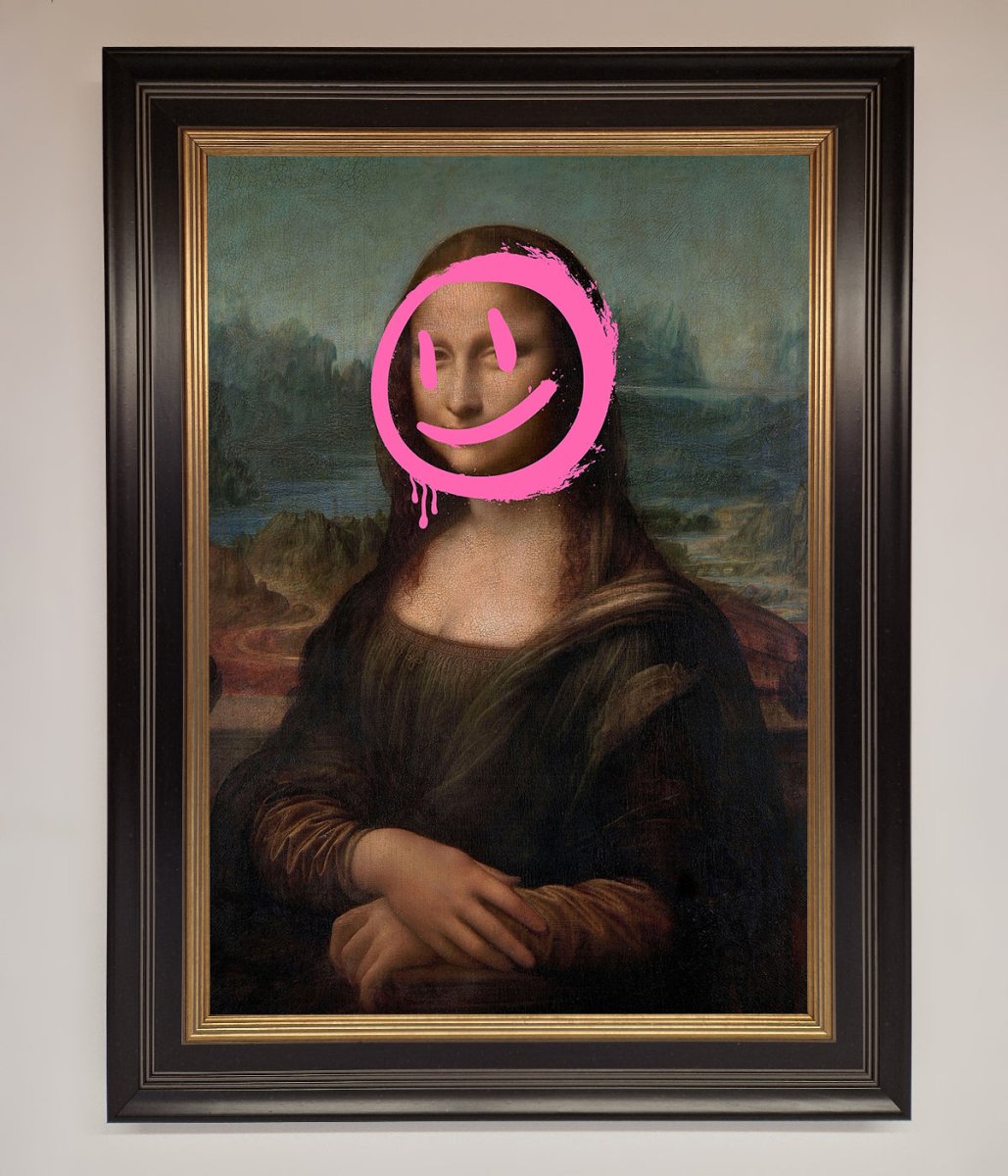 Smiley Mona Lisa Framed Print - Zestio