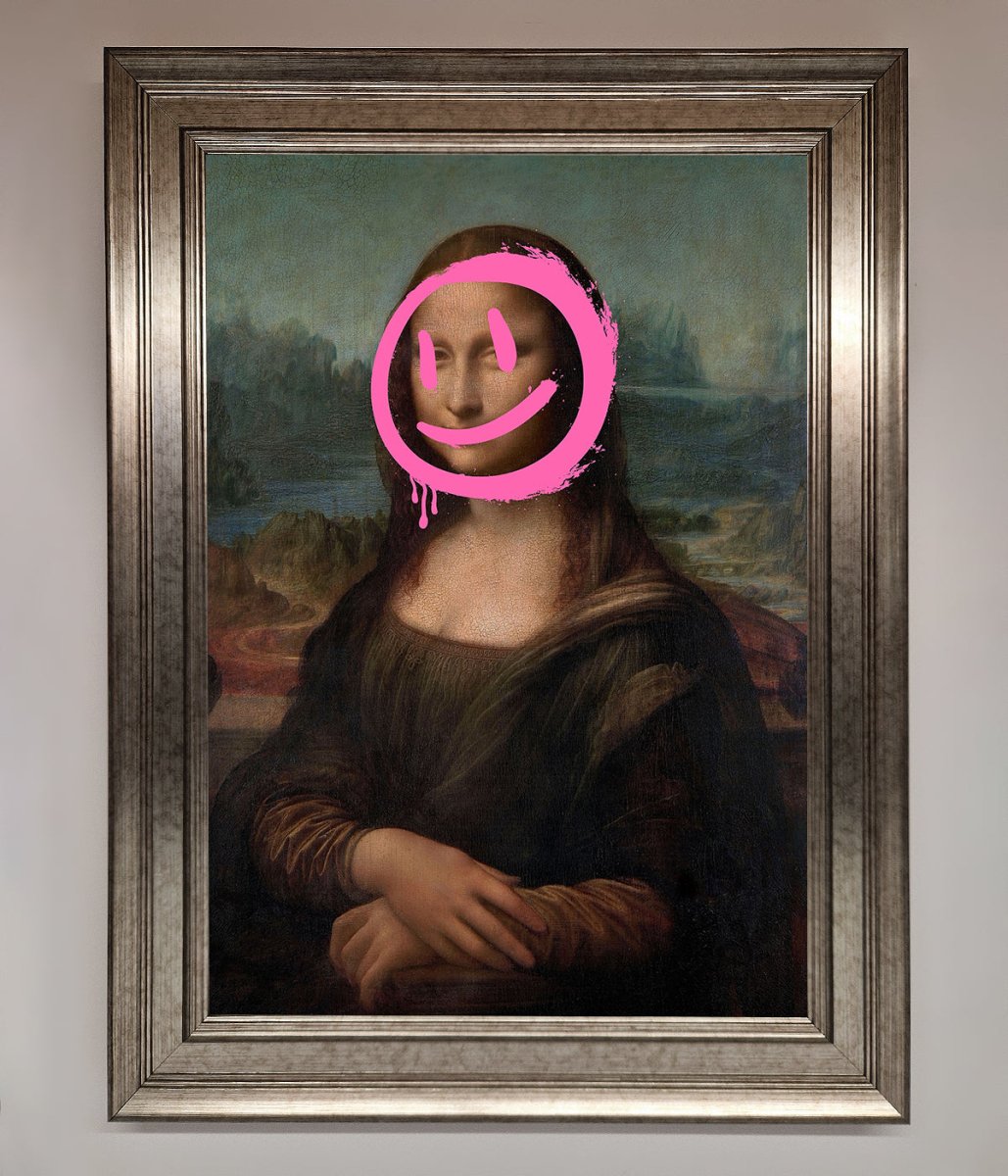 Smiley Mona Lisa Framed Print - Zestio