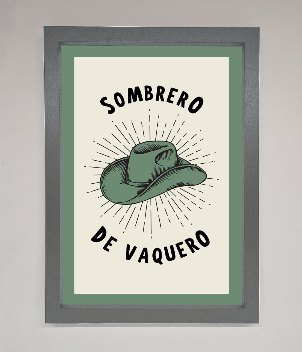 Sombrero De Vaquero Framed Wall Art - Zestio