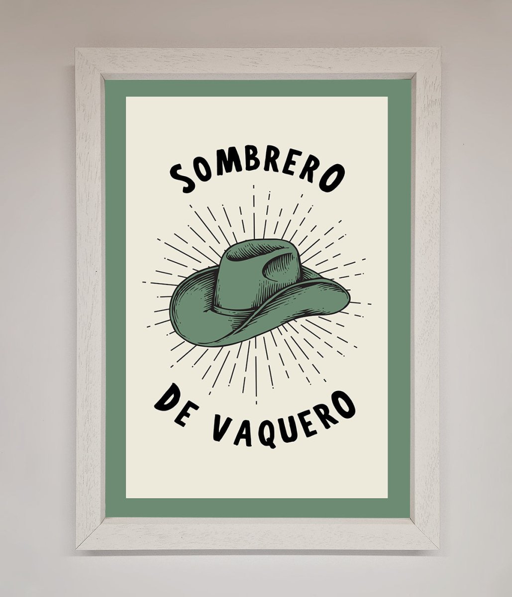 Sombrero De Vaquero Framed Wall Art - Zestio