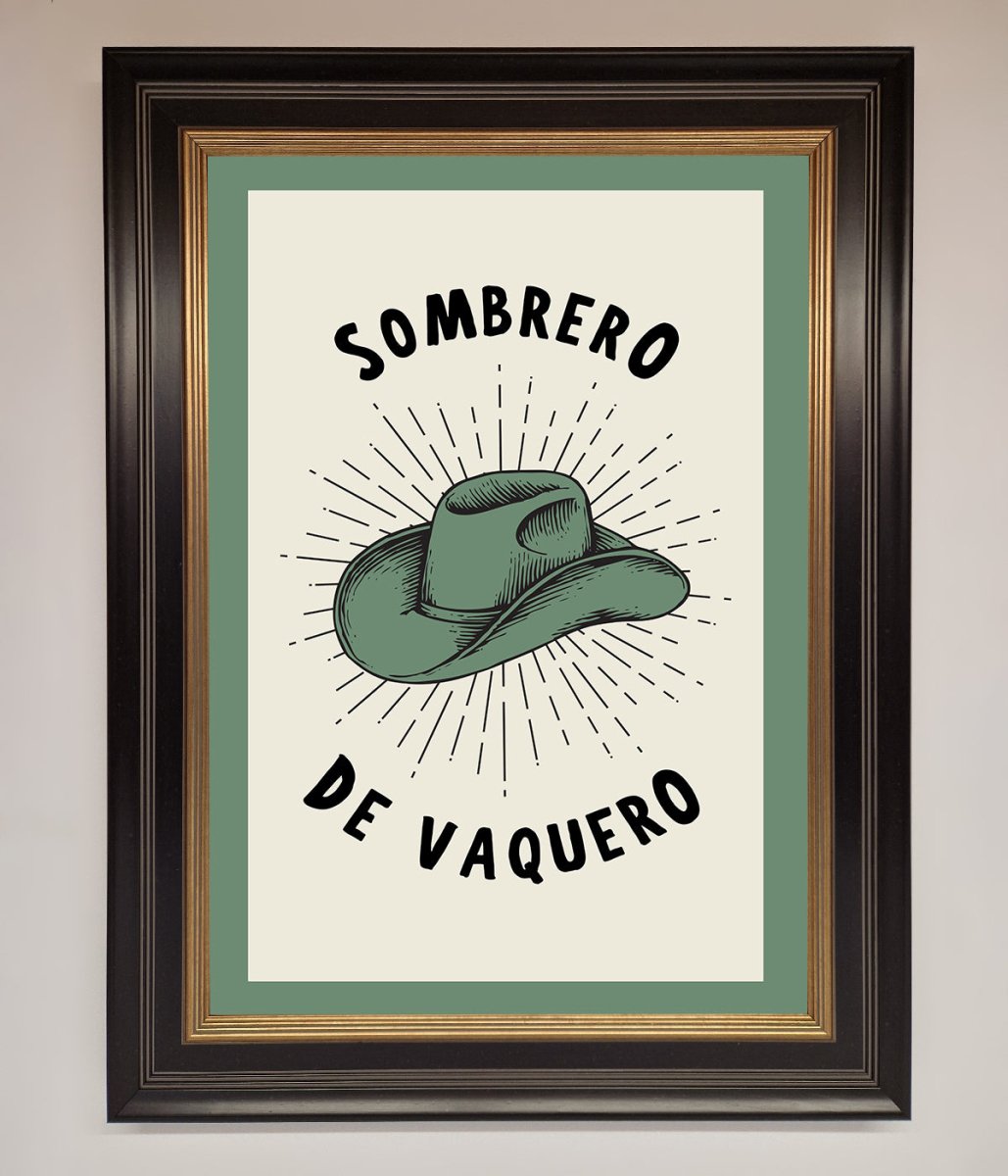 Sombrero De Vaquero Framed Wall Art - Zestio