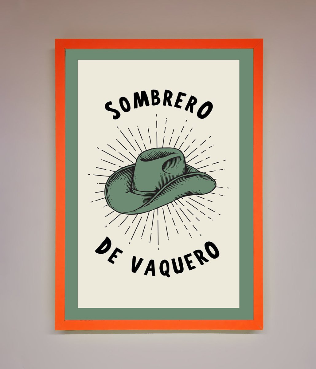 Sombrero De Vaquero Framed Wall Art - Zestio