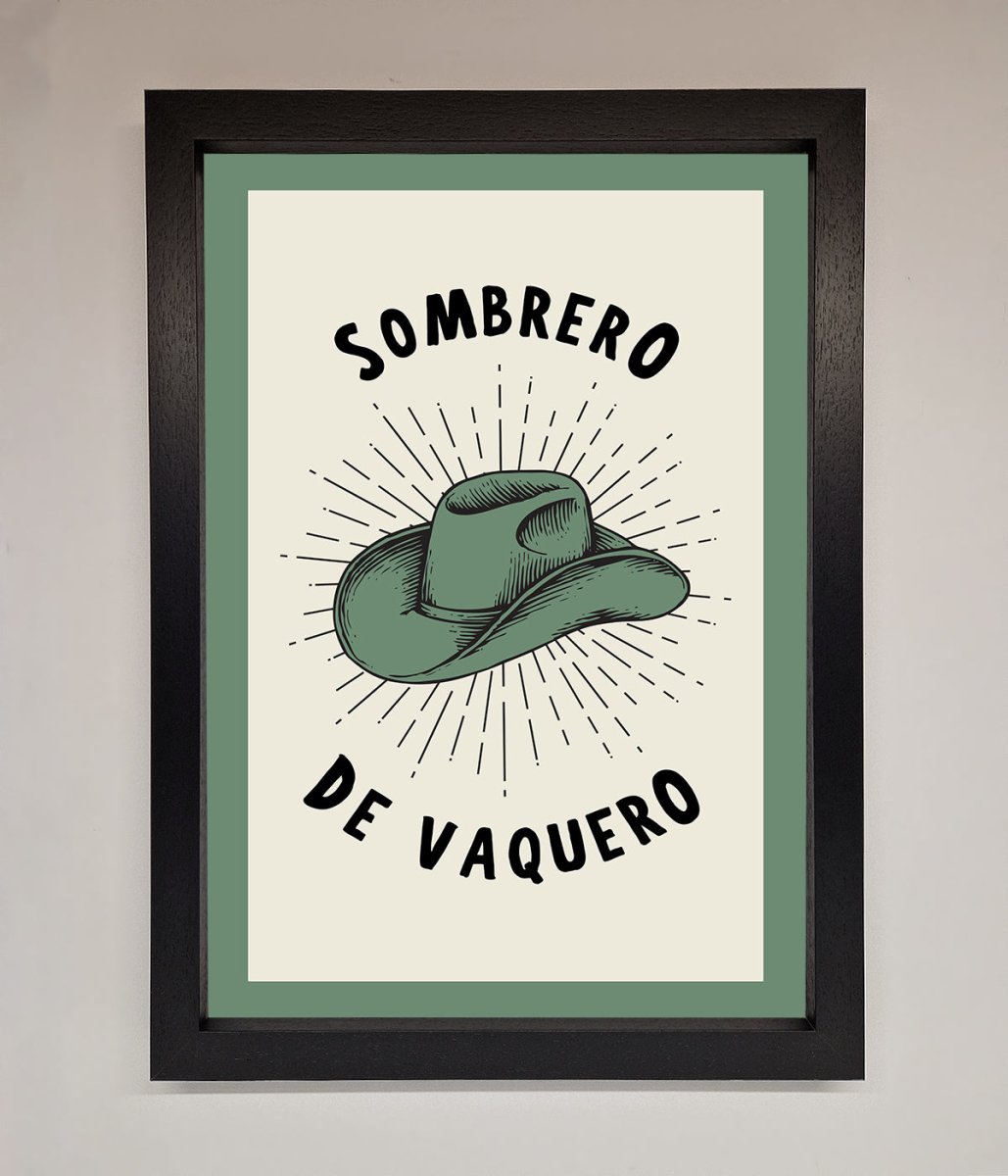 Sombrero De Vaquero Framed Wall Art - Zestio