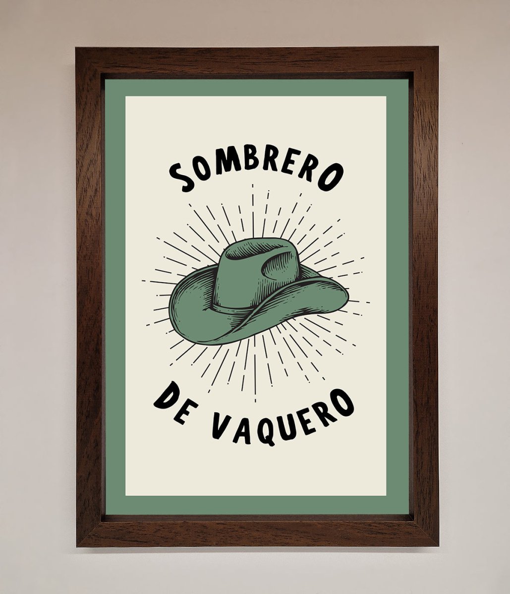 Sombrero De Vaquero Framed Wall Art - Zestio