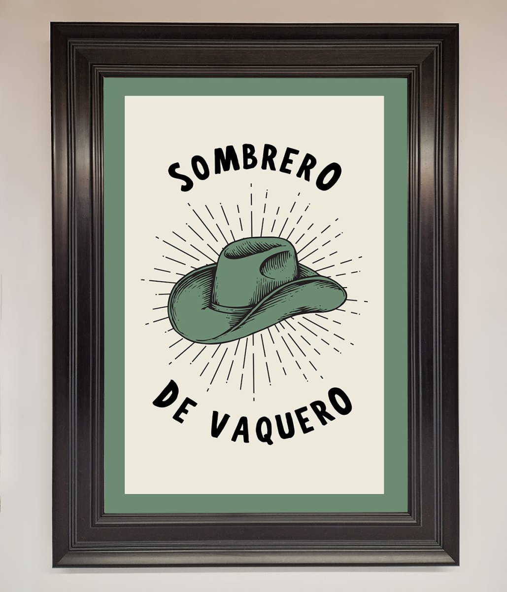 Sombrero De Vaquero Framed Wall Art - Zestio