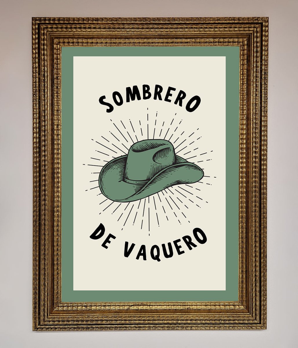 Sombrero De Vaquero Framed Wall Art - Zestio