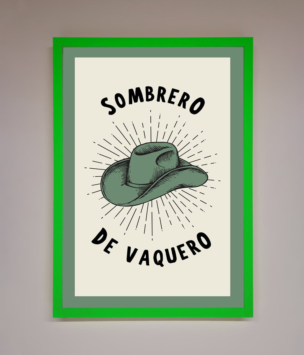 Sombrero De Vaquero Framed Wall Art - Zestio