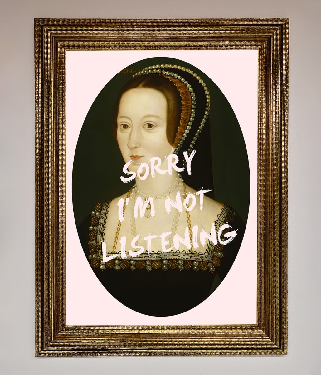 Sorry Im Not Listening Framed Wall Art - Zestio