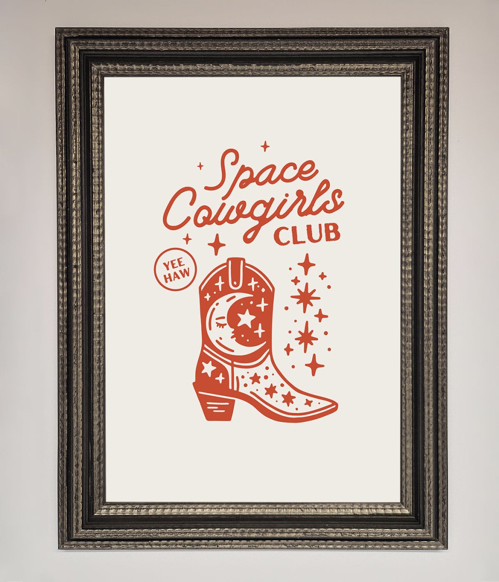 Space Cowgirls Club Framed Wall Art - Zestio