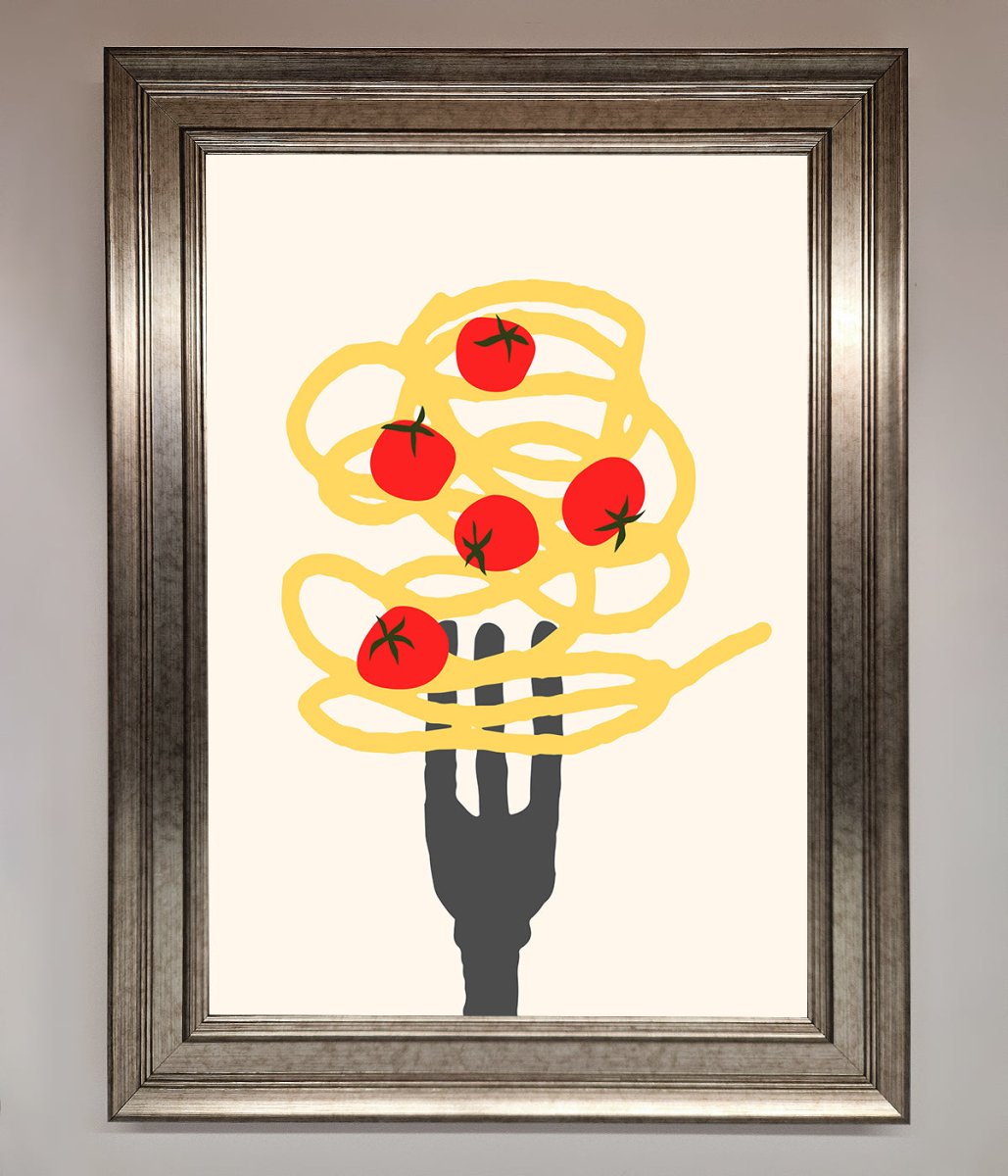 Spaghetti Folk Framed Print - Zestio