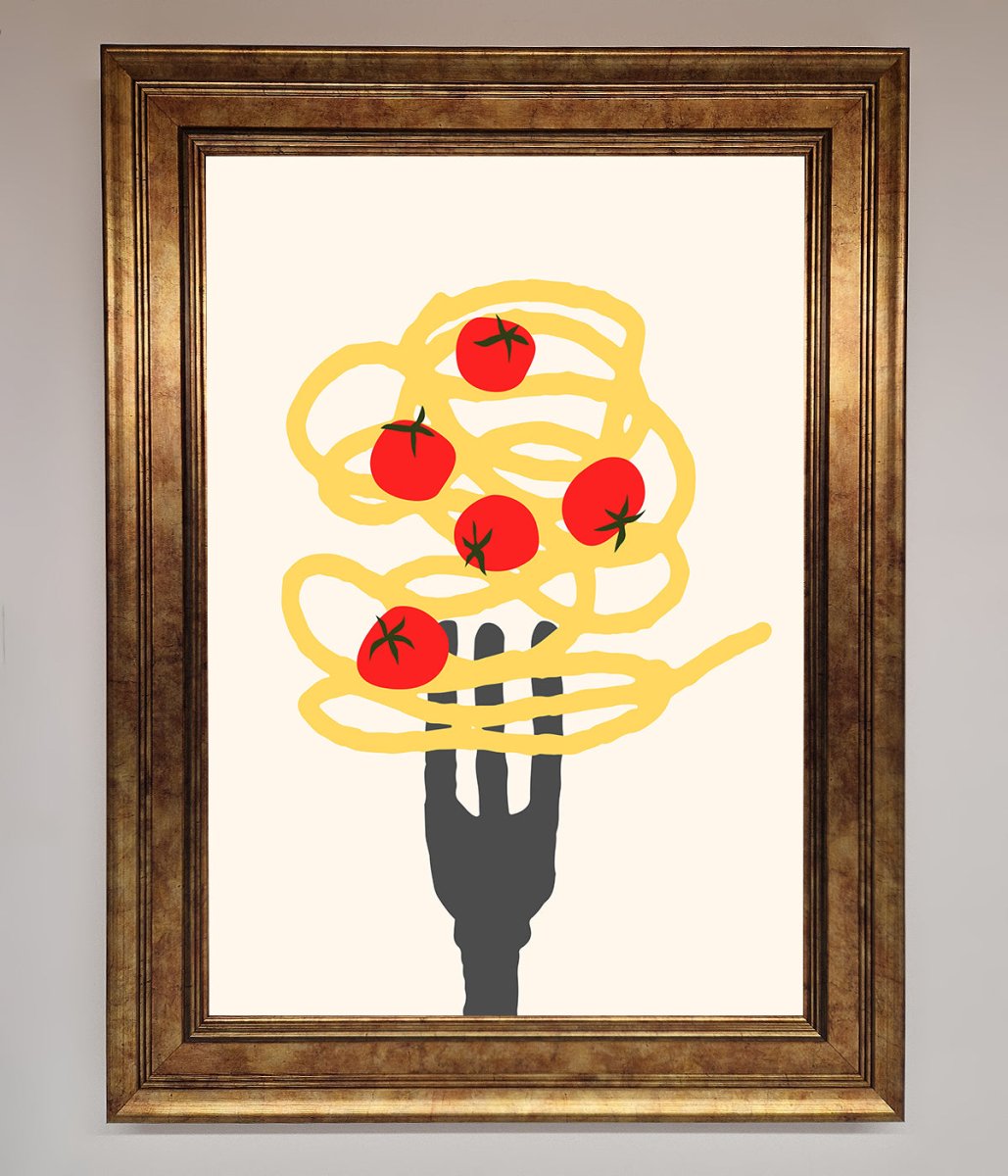 Spaghetti Folk Framed Print - Zestio
