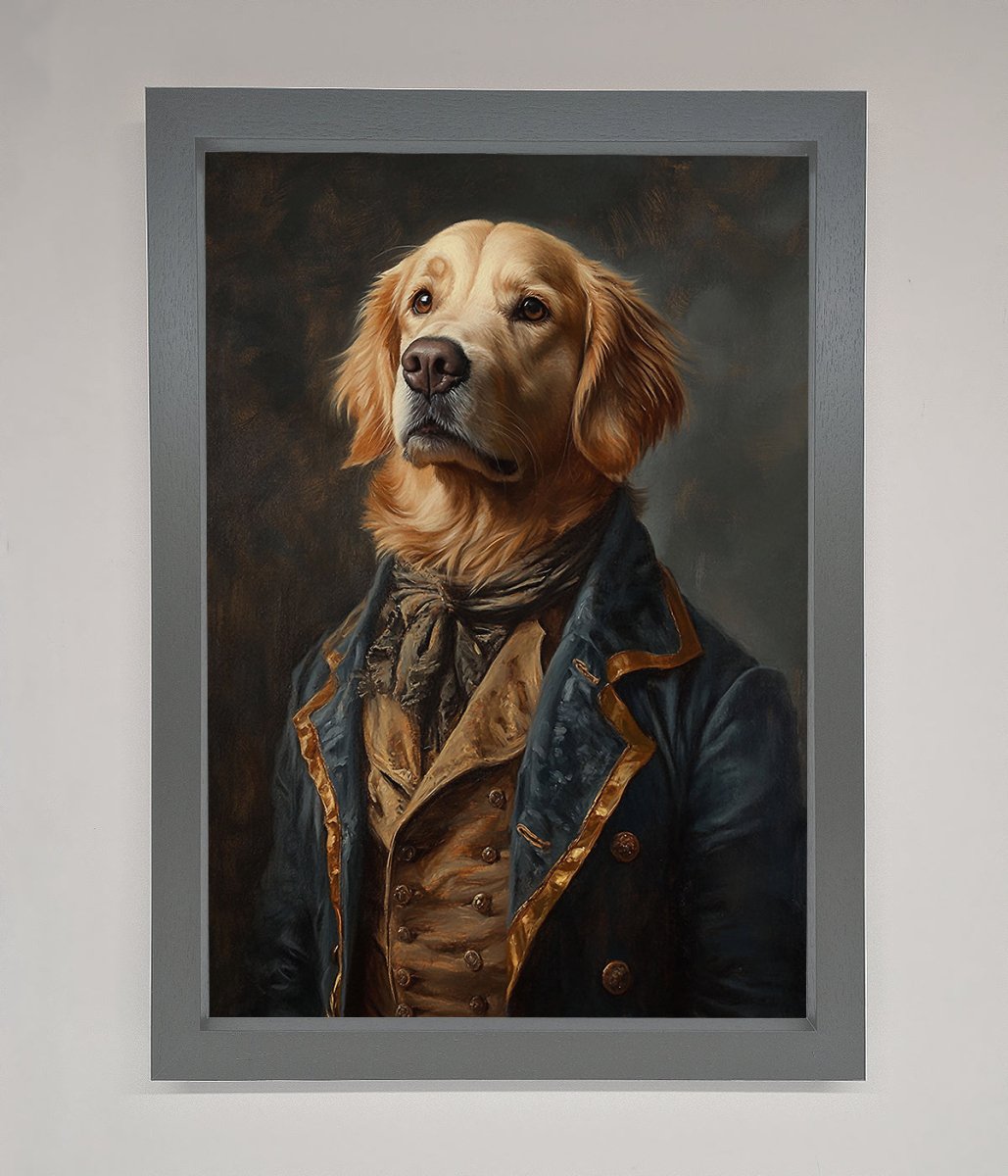 The Renaissance Golden Retiever Framed Wall Art - Zestio