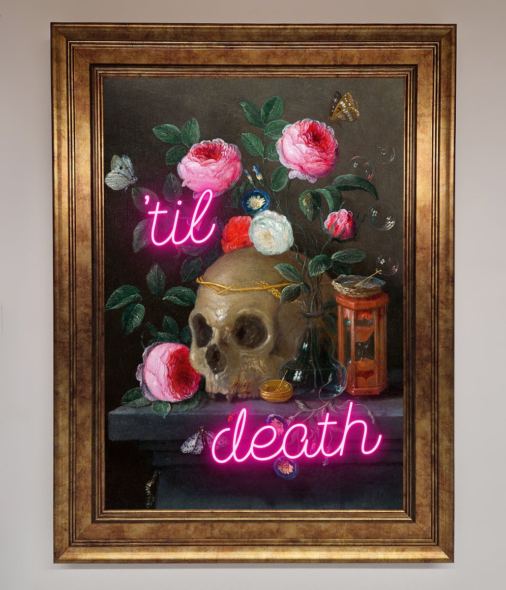 Til Death Skull Framed Wall Art - Zestio