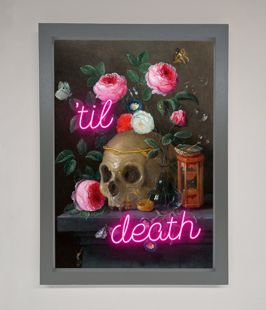 Til Death Skull Framed Wall Art - Zestio