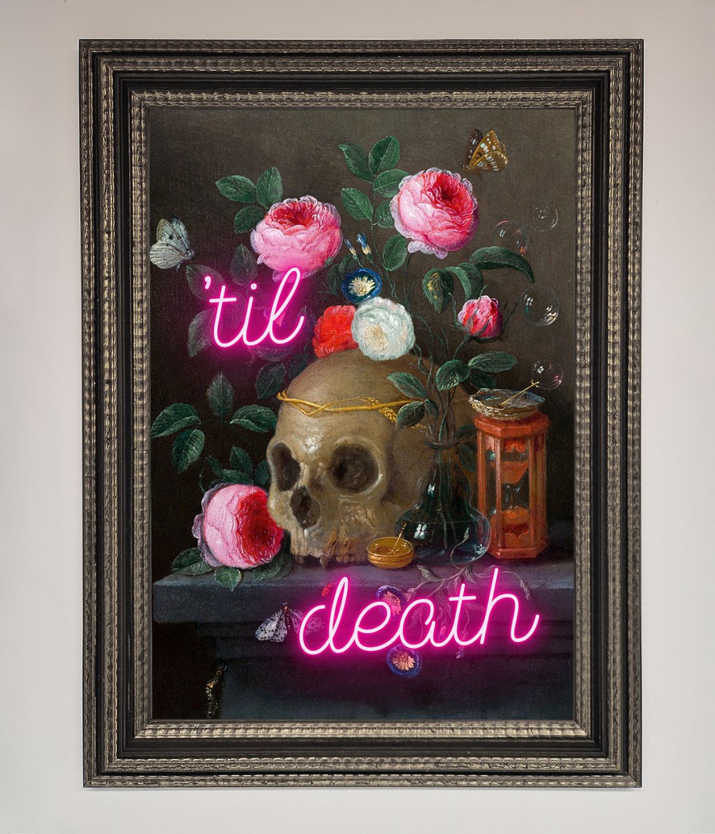 Til Death Skull Framed Wall Art - Zestio