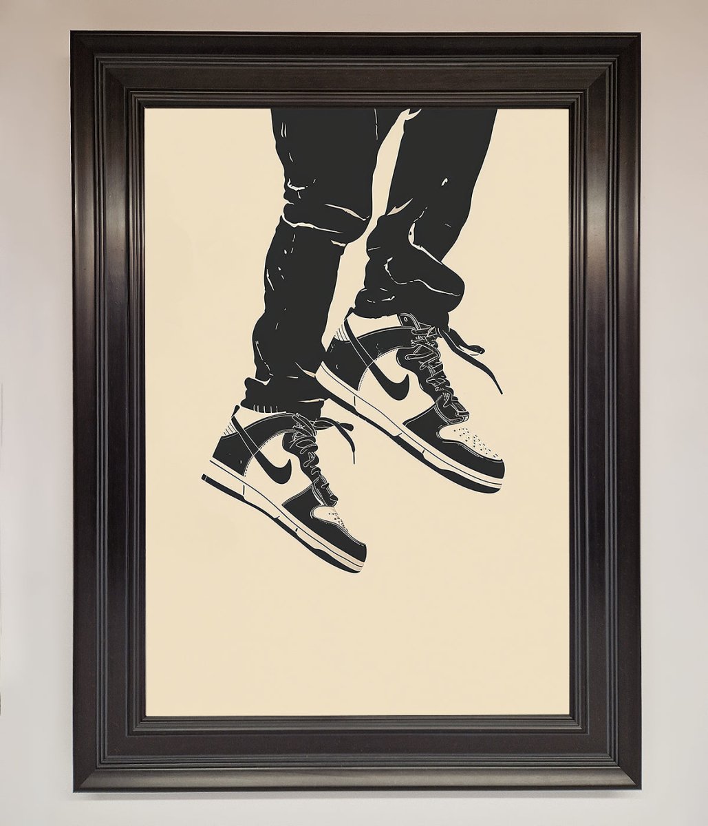 Trainers Bouncing Framed Wall Art - Zestio