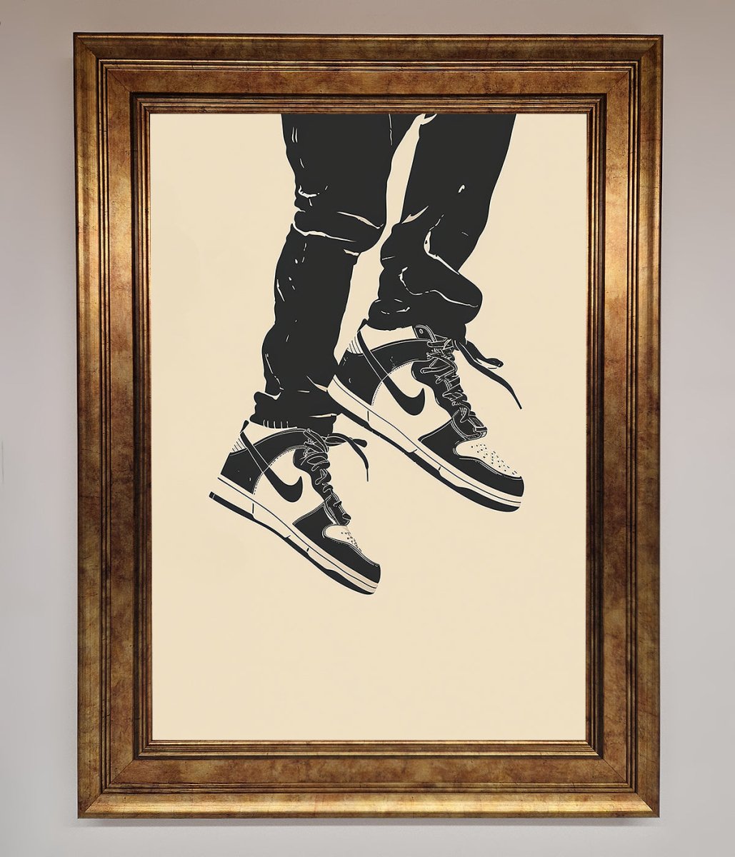 Trainers Bouncing Framed Wall Art - Zestio