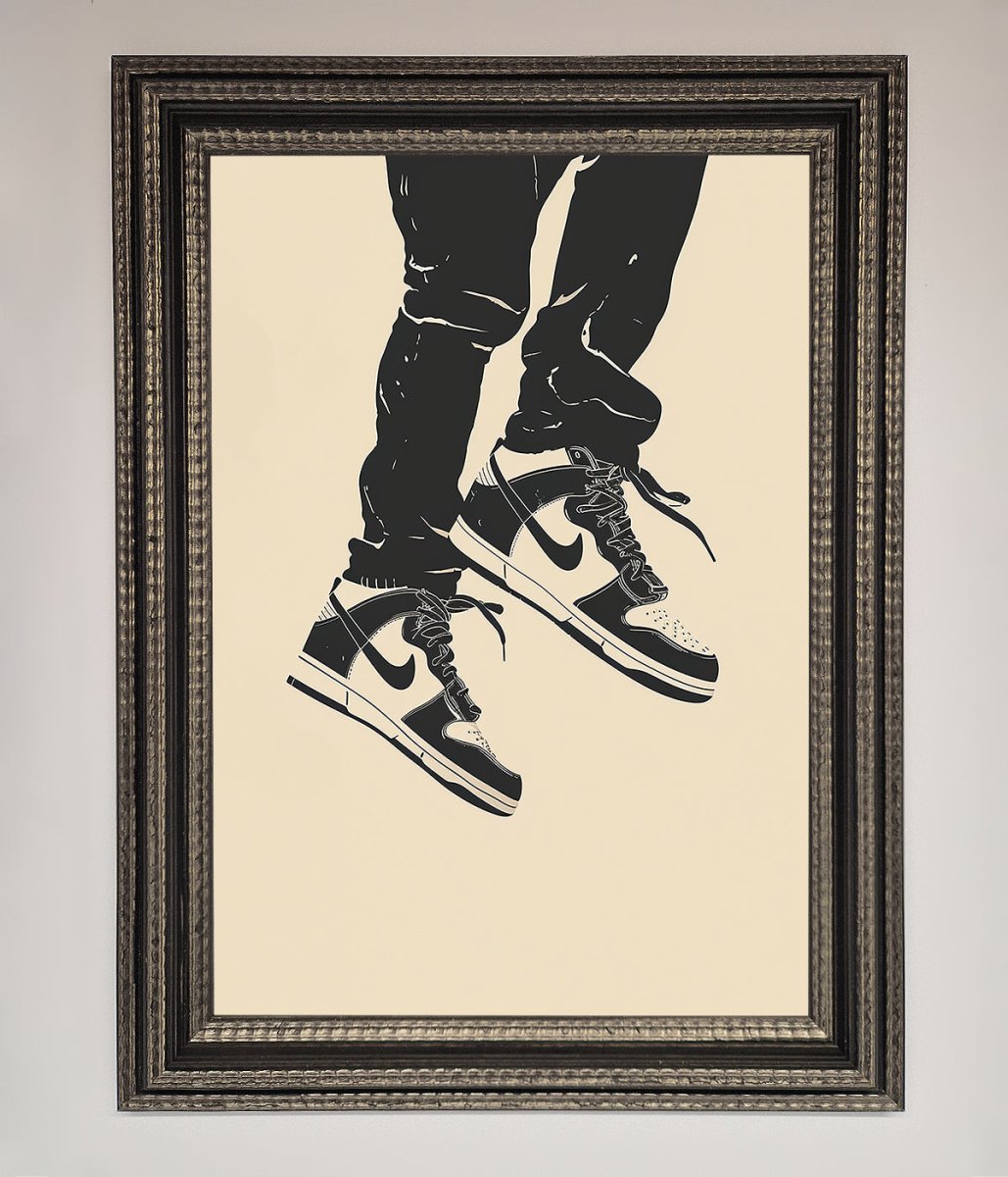 Trainers Bouncing Framed Wall Art - Zestio