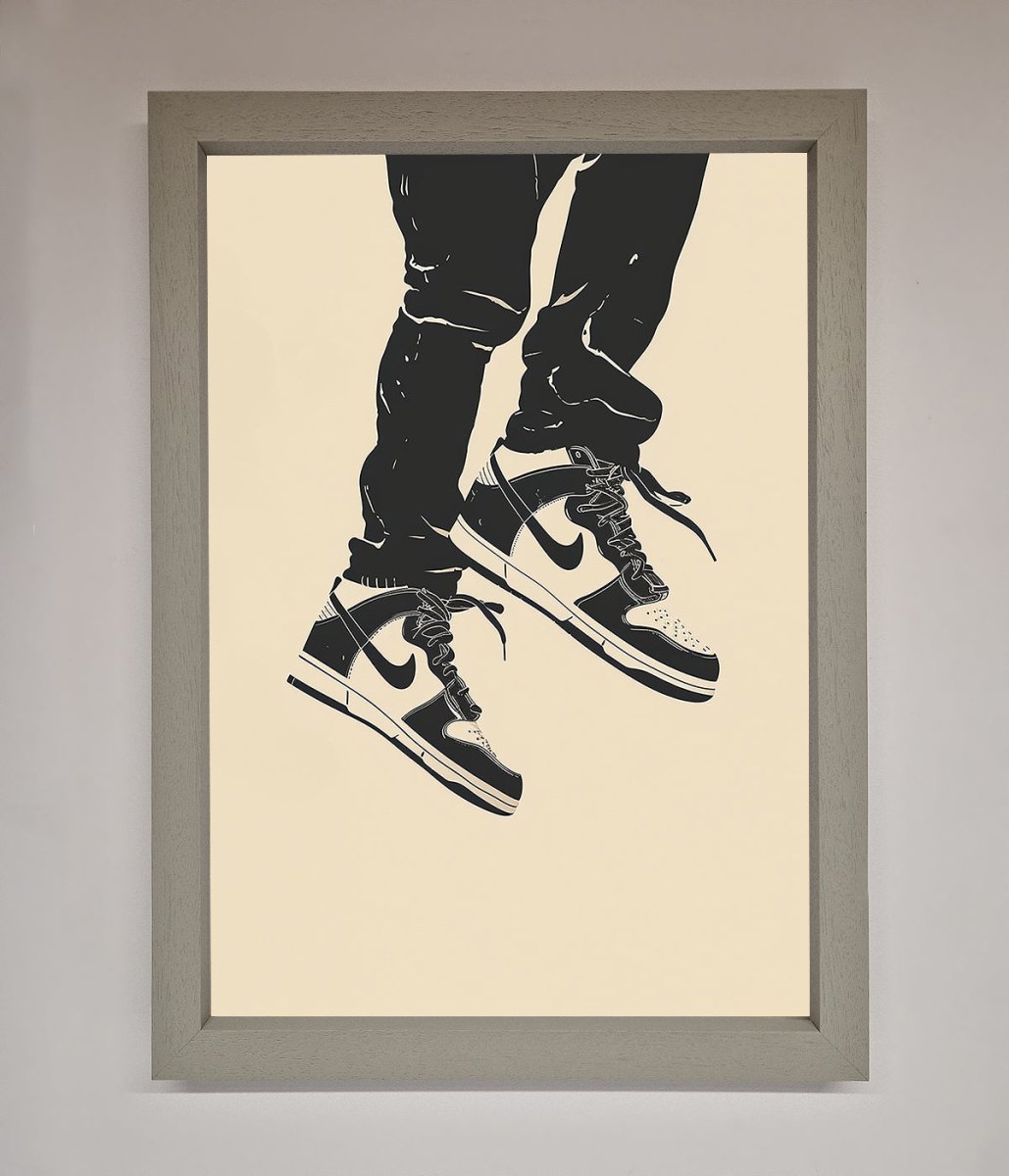 Trainers Bouncing Framed Wall Art - Zestio