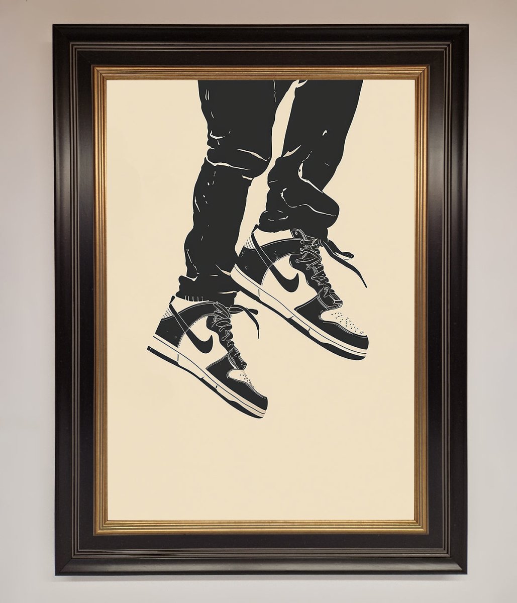 Trainers Bouncing Framed Wall Art - Zestio