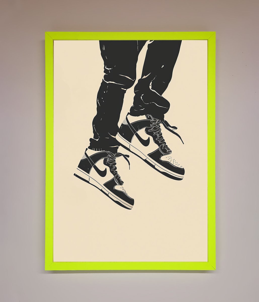 Trainers Bouncing Framed Wall Art - Zestio