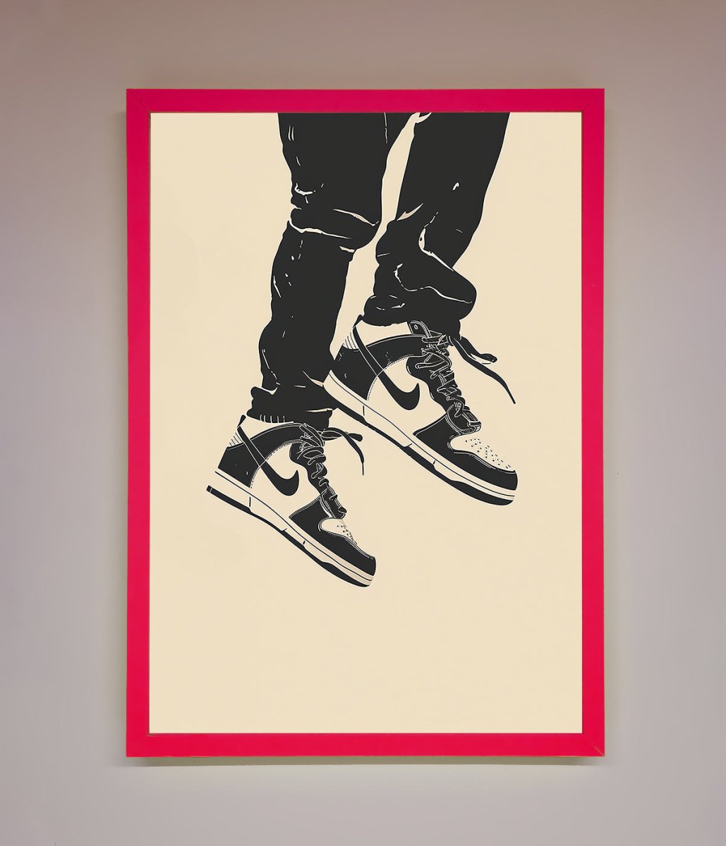 Trainers Bouncing Framed Wall Art - Zestio
