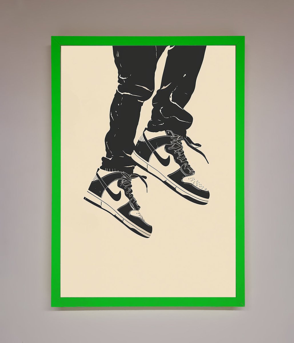 Trainers Bouncing Framed Wall Art - Zestio