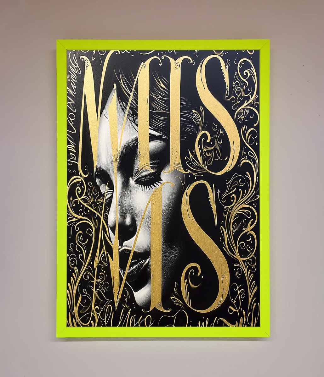 Typography Queen Framed Poster - Zestio