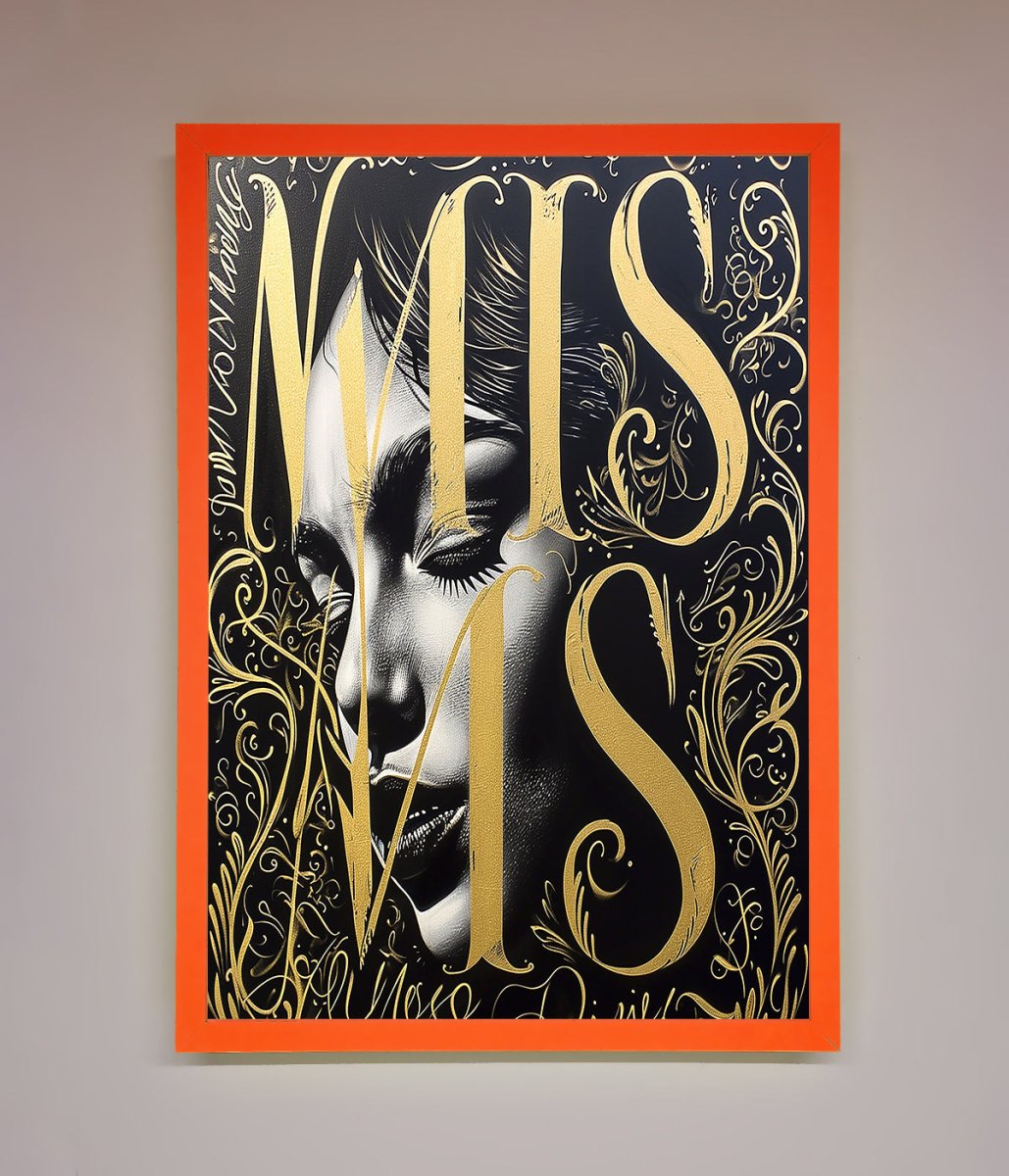 Typography Queen Framed Poster - Zestio