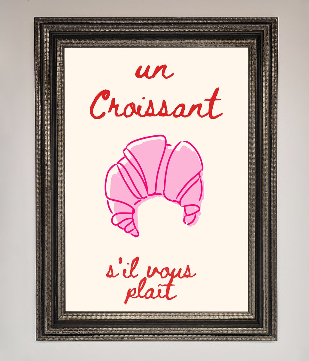 Un Croissant Framed Wall Art - Zestio