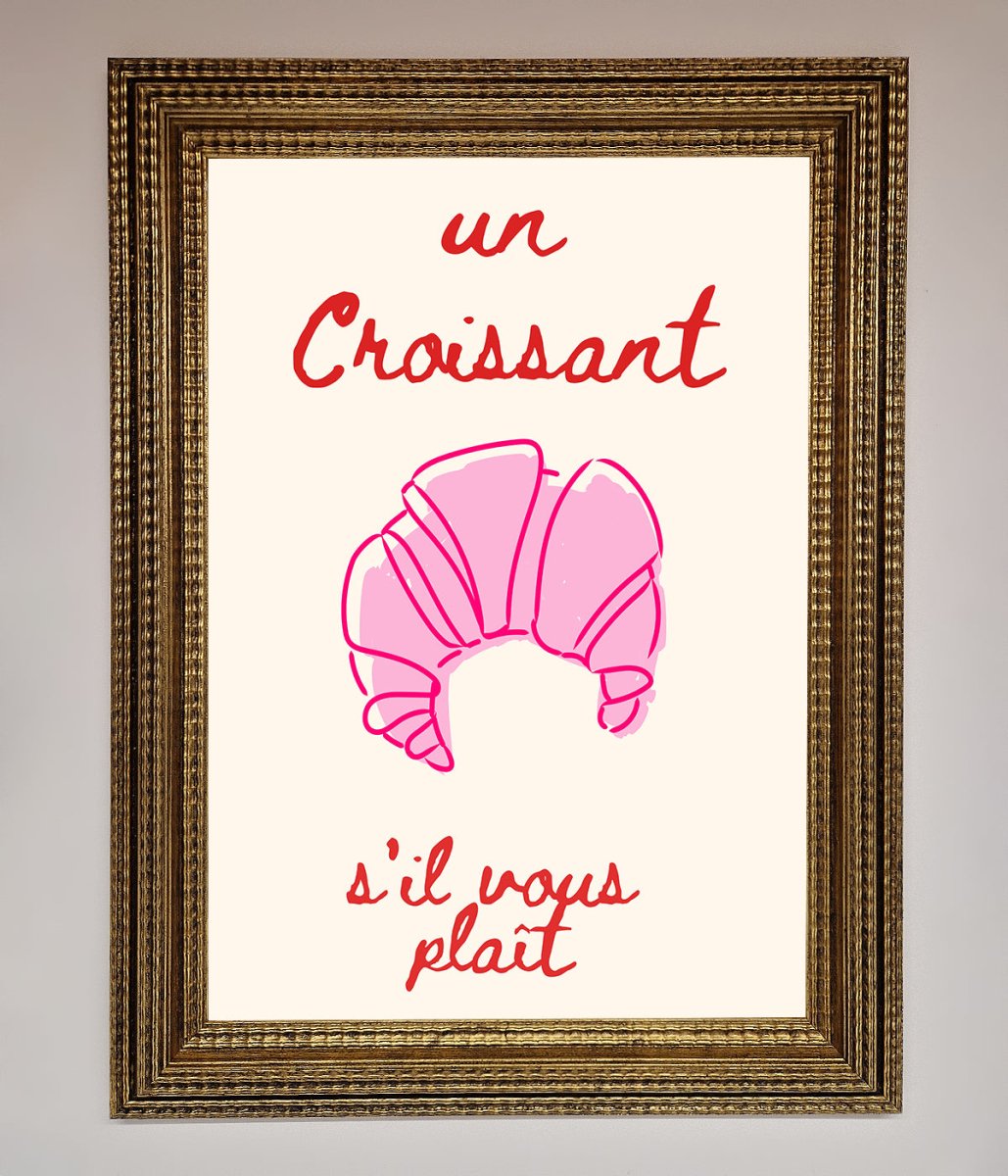 Un Croissant Framed Wall Art - Zestio