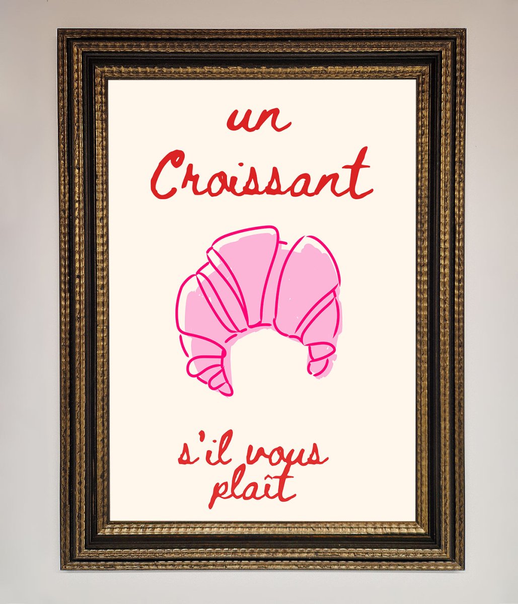 Un Croissant Framed Wall Art - Zestio