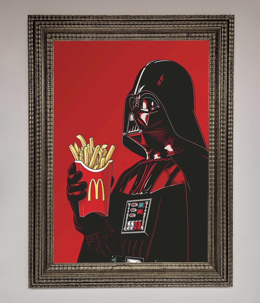 Vader French Fries Framed Poster - Zestio