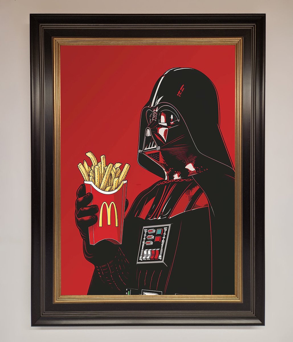 Vader French Fries Framed Poster - Zestio