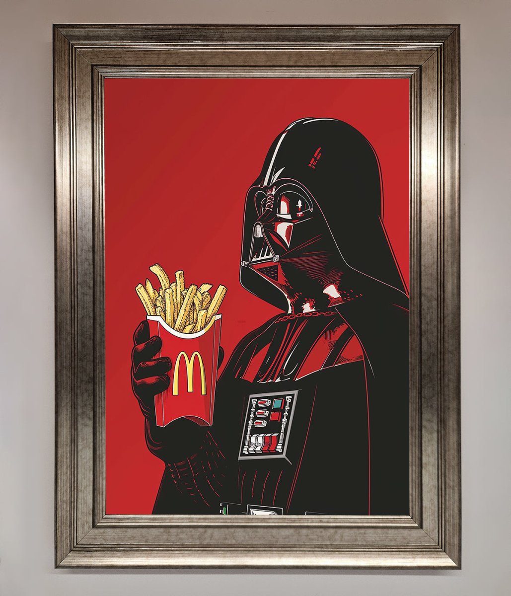 Vader French Fries Framed Poster - Zestio