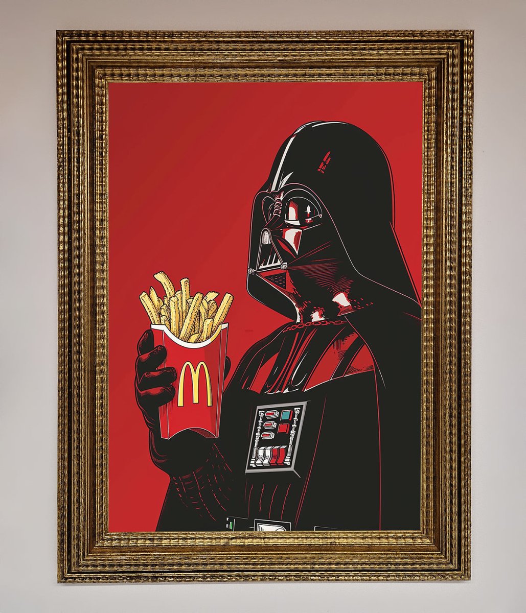 Vader French Fries Framed Poster - Zestio
