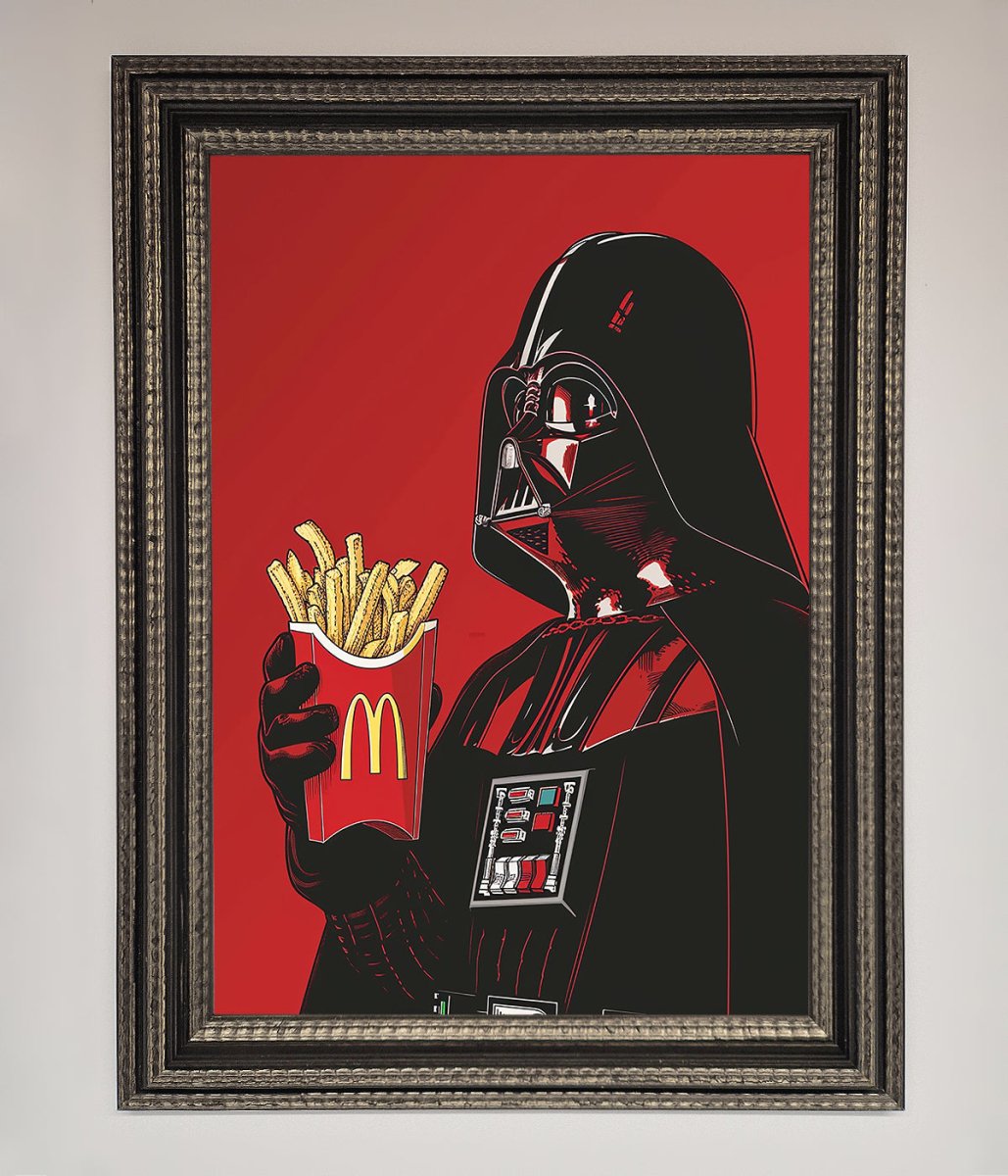 Vader French Fries Framed Poster - Zestio