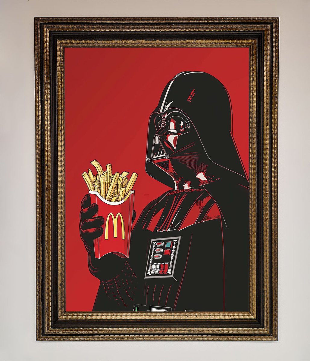 Vader French Fries Framed Poster - Zestio