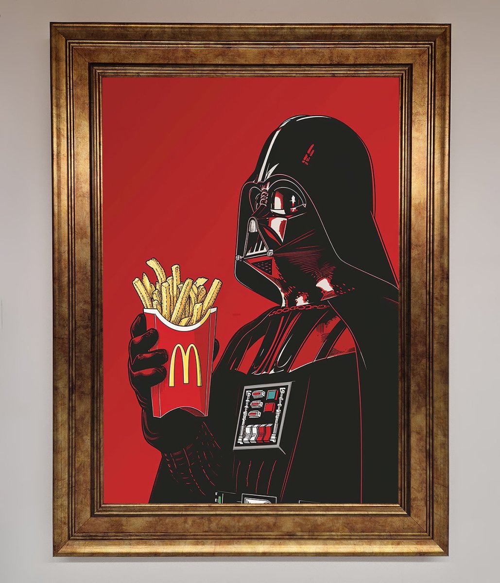 Vader French Fries Framed Poster - Zestio