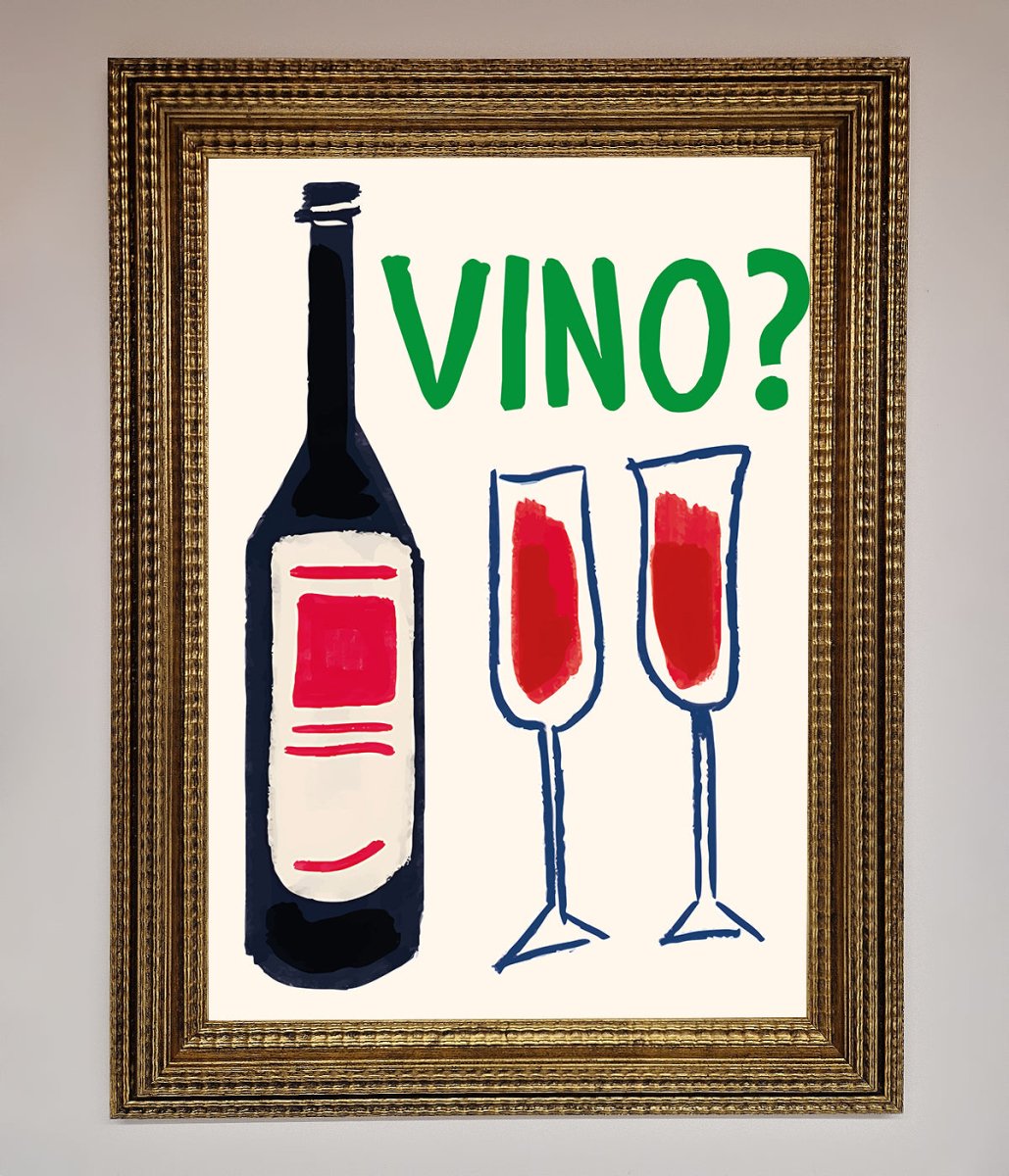 Vino Wine Framed Wall Art - Zestio